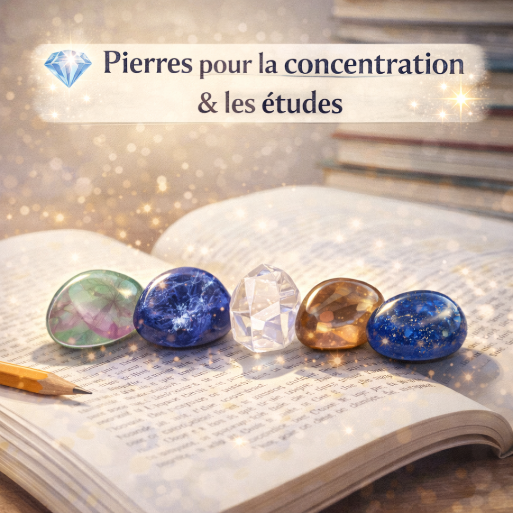 Les pierres pour la concentration et les études