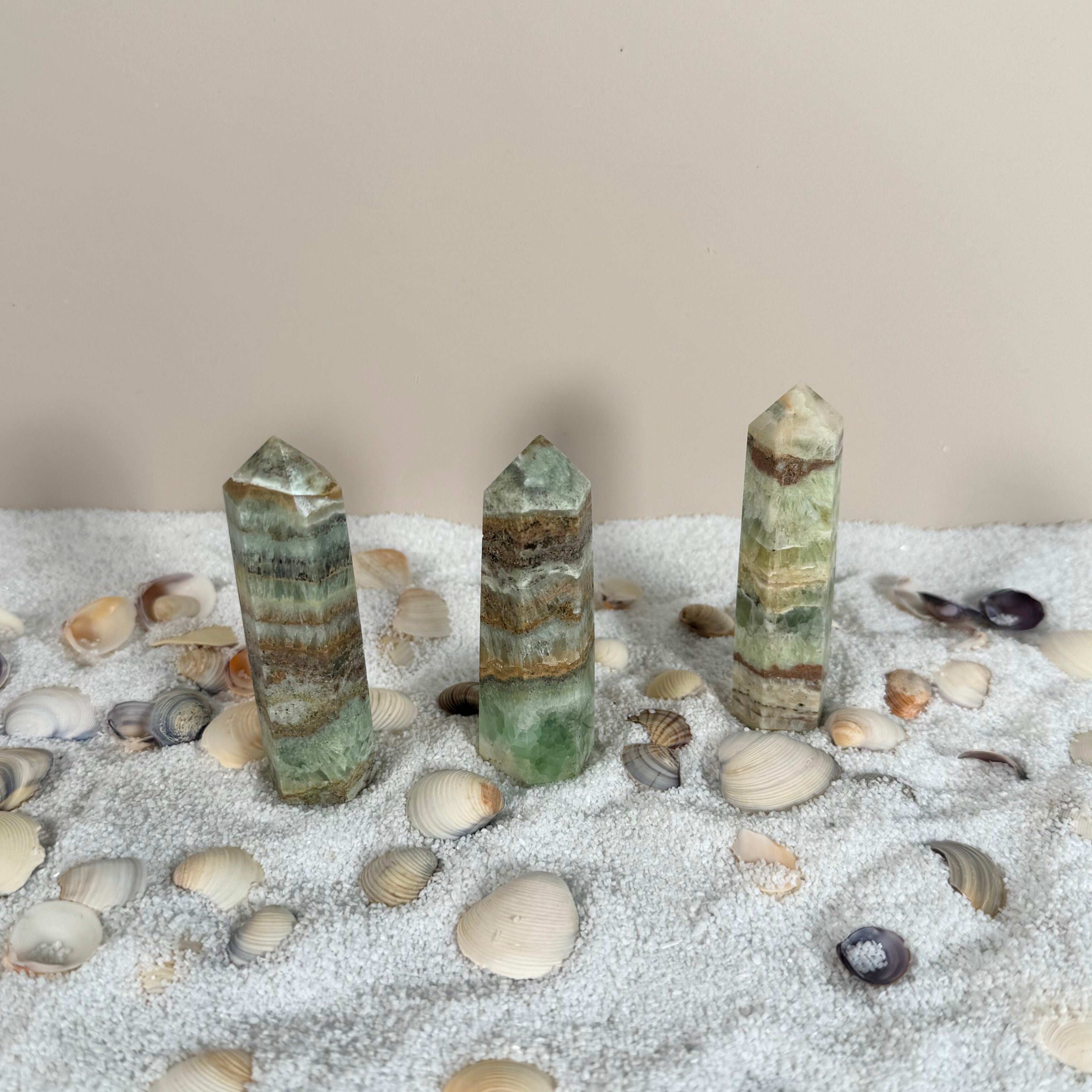 Colonne Hexagonale calcite des Caraïbe verte