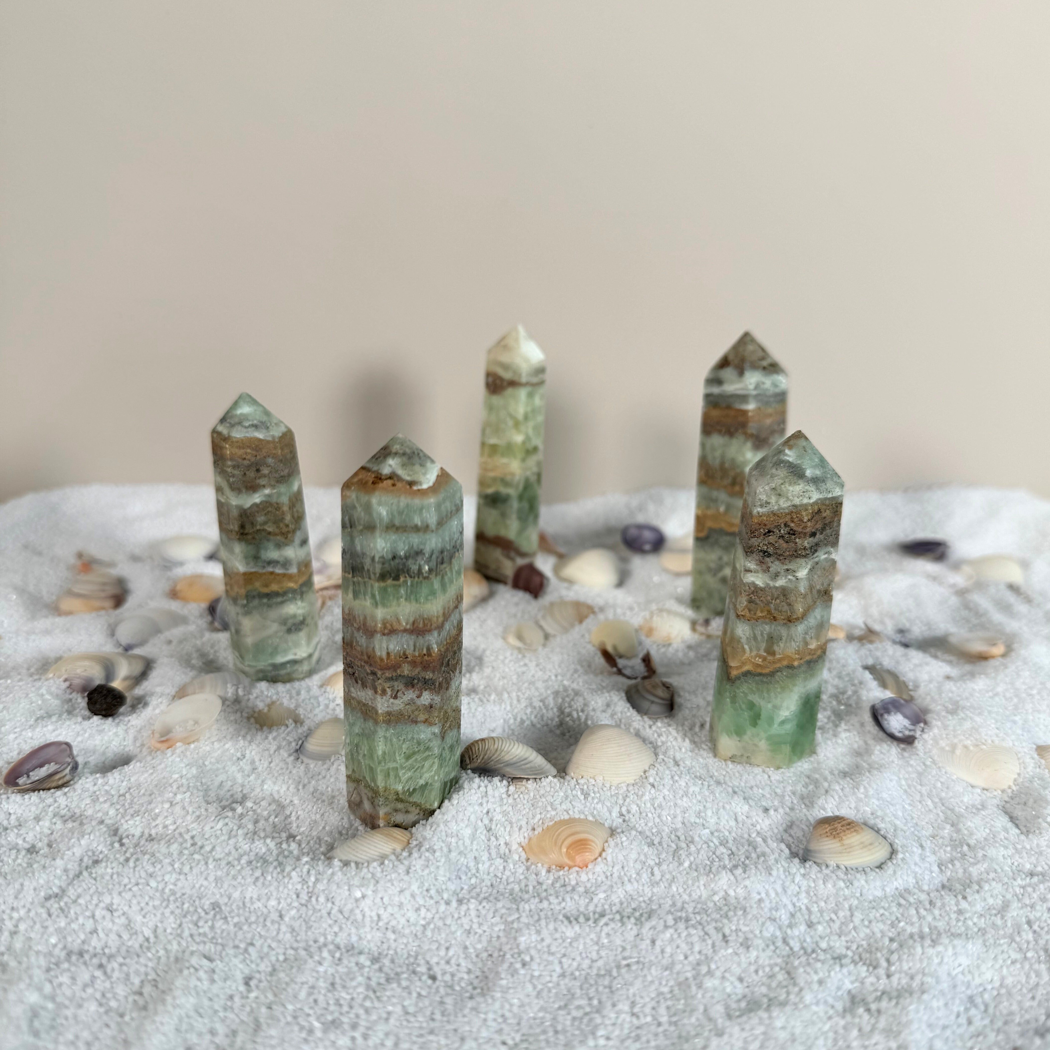 Colonne Hexagonale calcite des Caraïbe verte