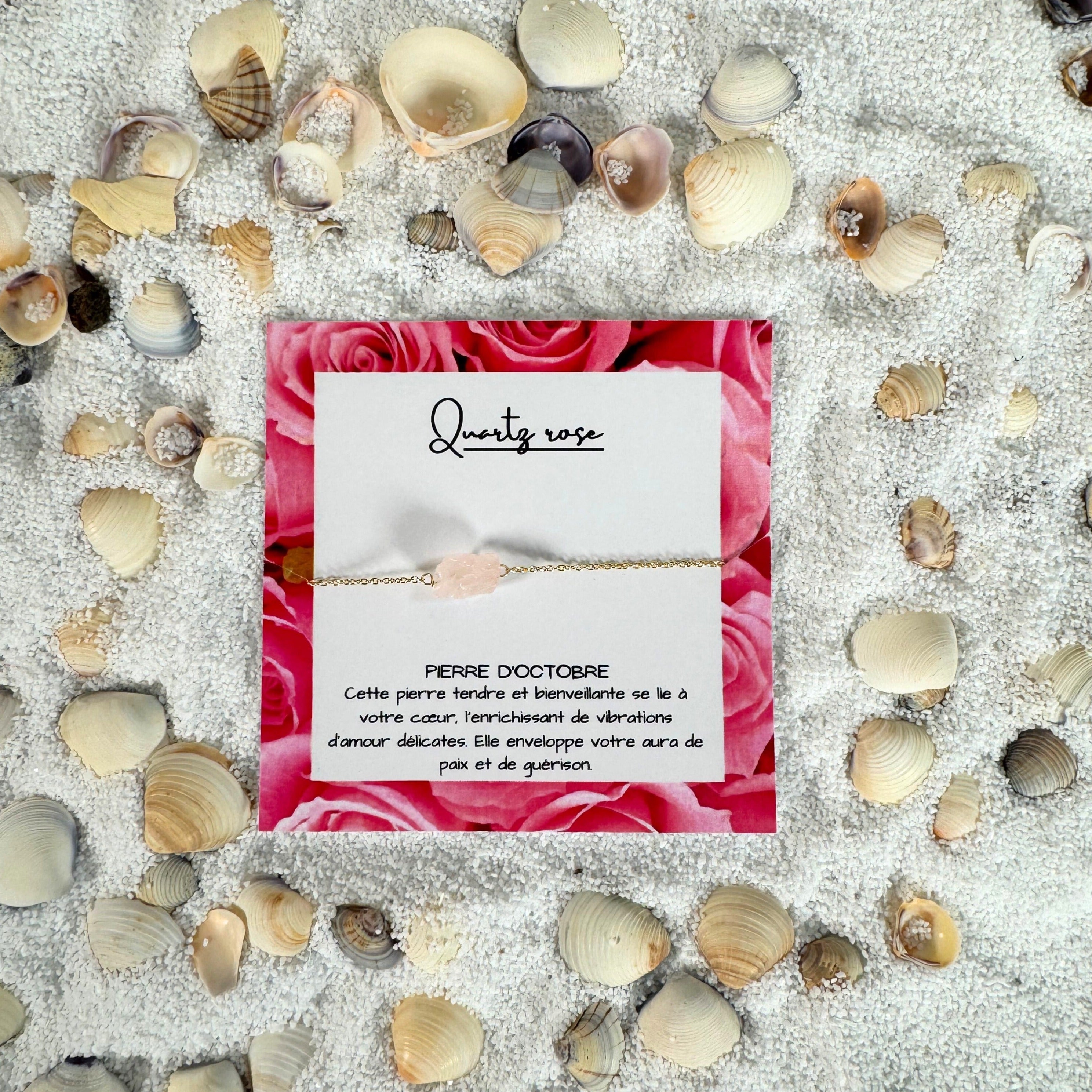 Bracelet d'Octobre: Douceur de Quartz Rose - Pierre de Naissance