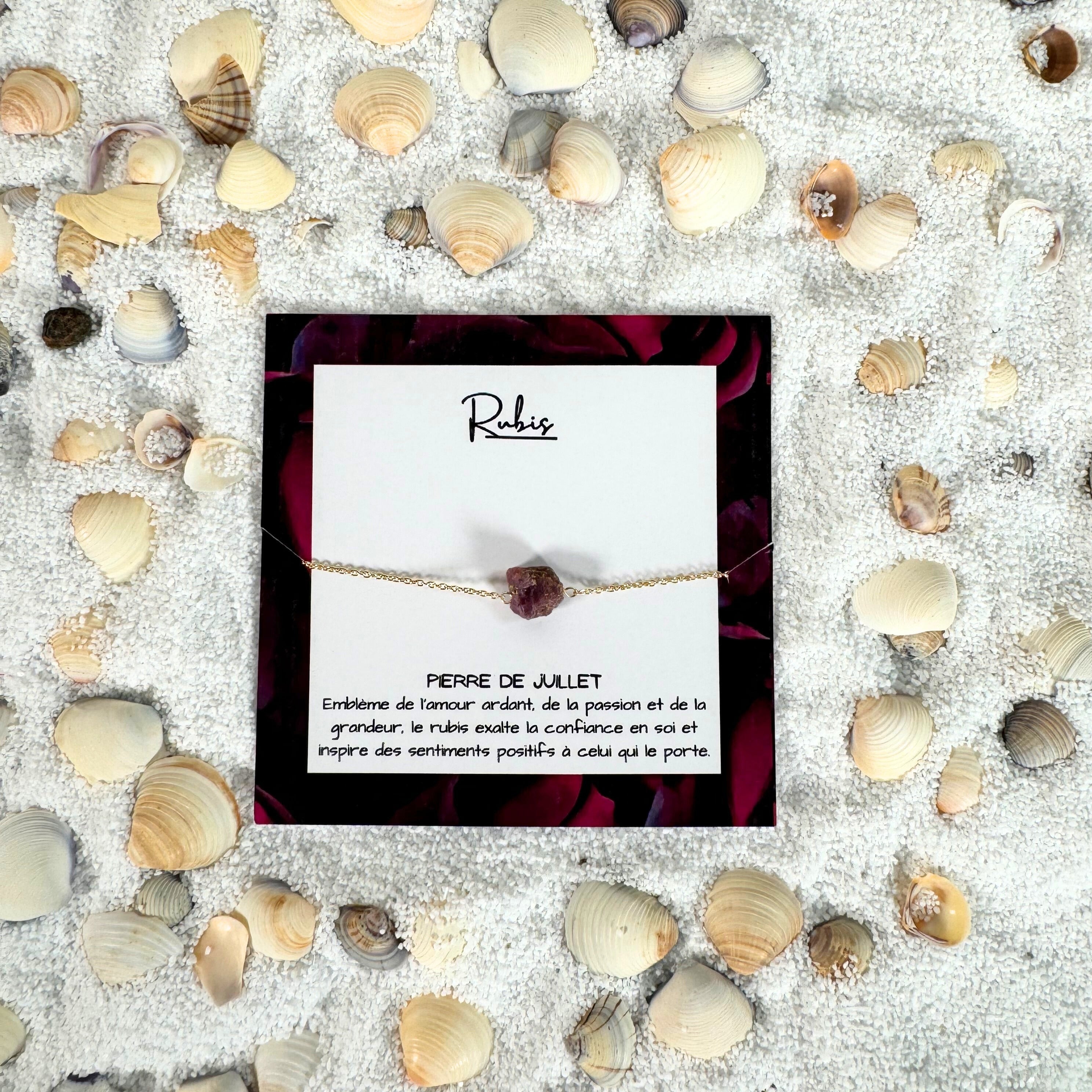 Bracelet de Juillet : Éclat de Rubis - Pierre de Naissance