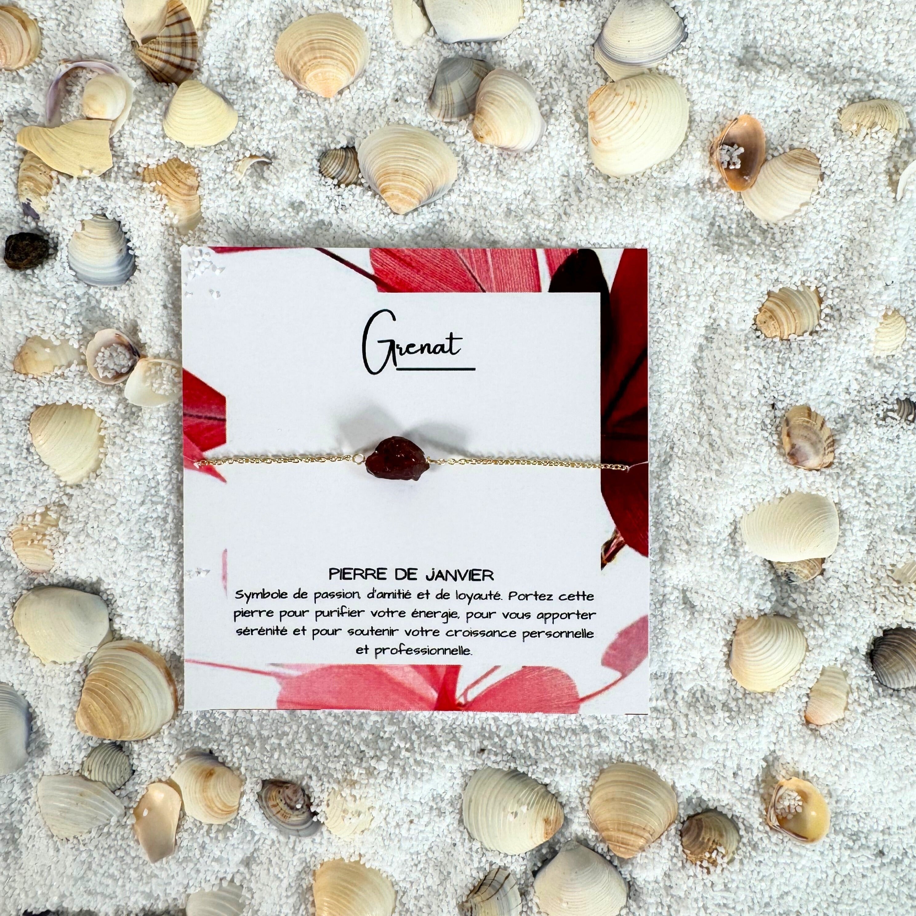 Bracelet de Janvier : Feu du Grenat - Pierre de Naissance