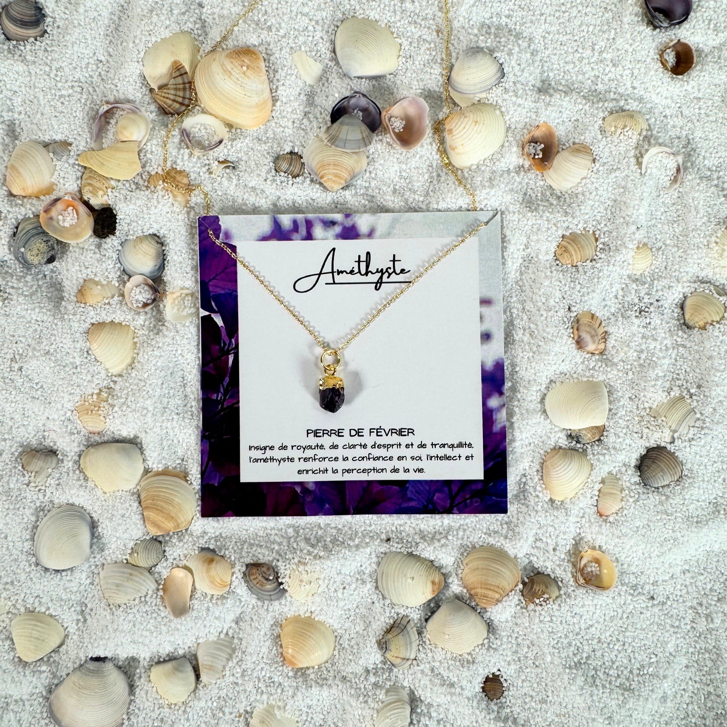 Collier de Février: Mystère d'Améthyste - Pierre de Naissance