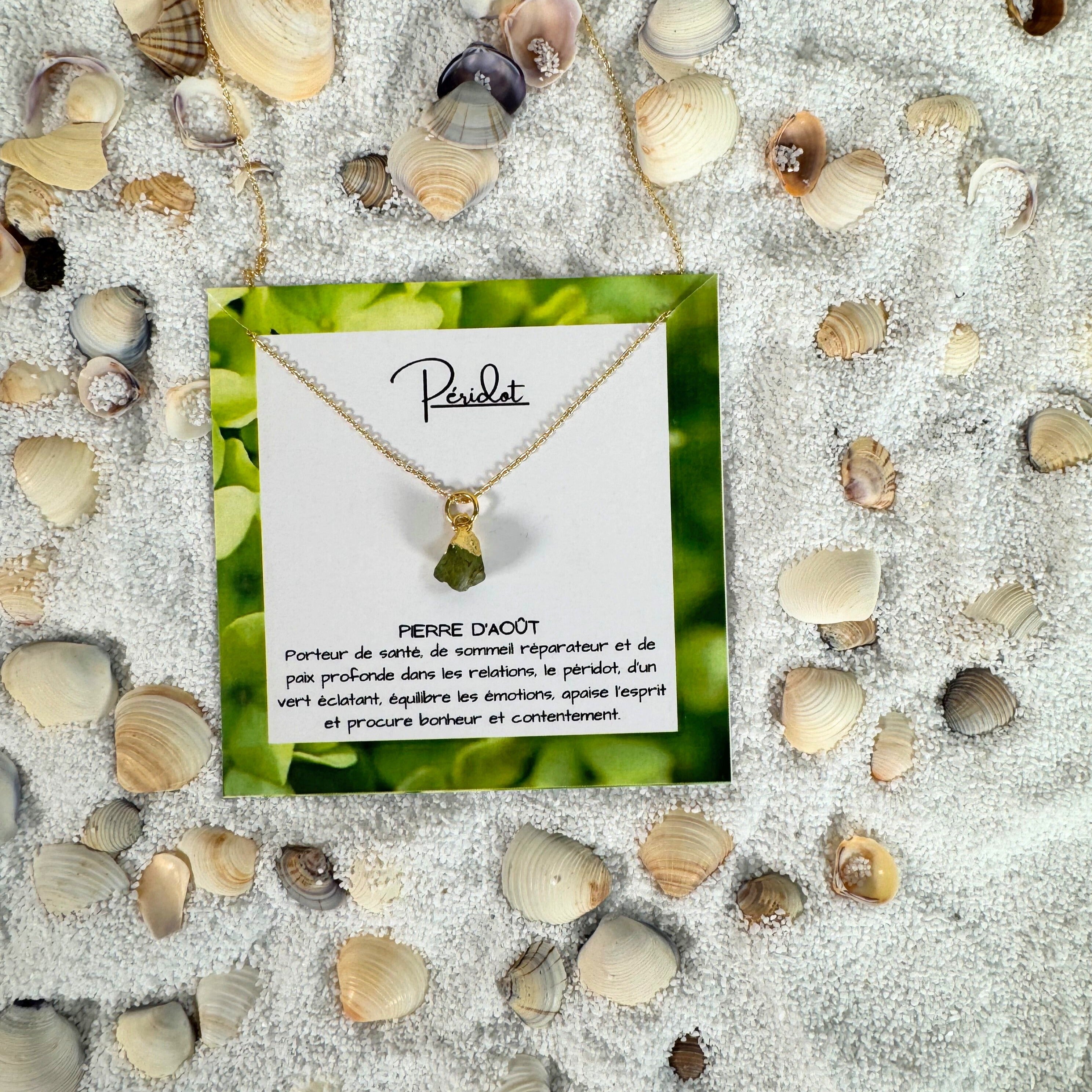 Collier d'Août: Éclat de Péridot - Pierre de Naissance