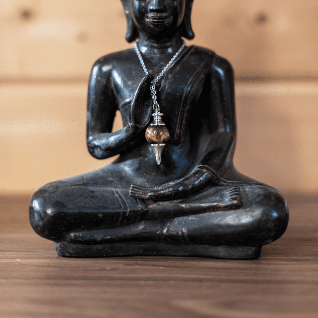 Pendule Oeil de Tigre - Pierre naturelle de lithothérapie - Chantal Vereyen