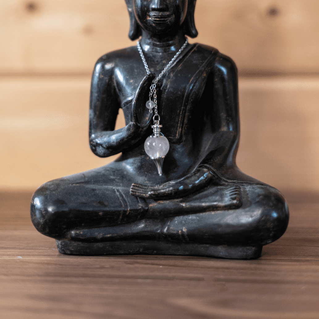 Pendule Quartz rose - Pierre naturelle de lithothérapie - Chantal Vereyen