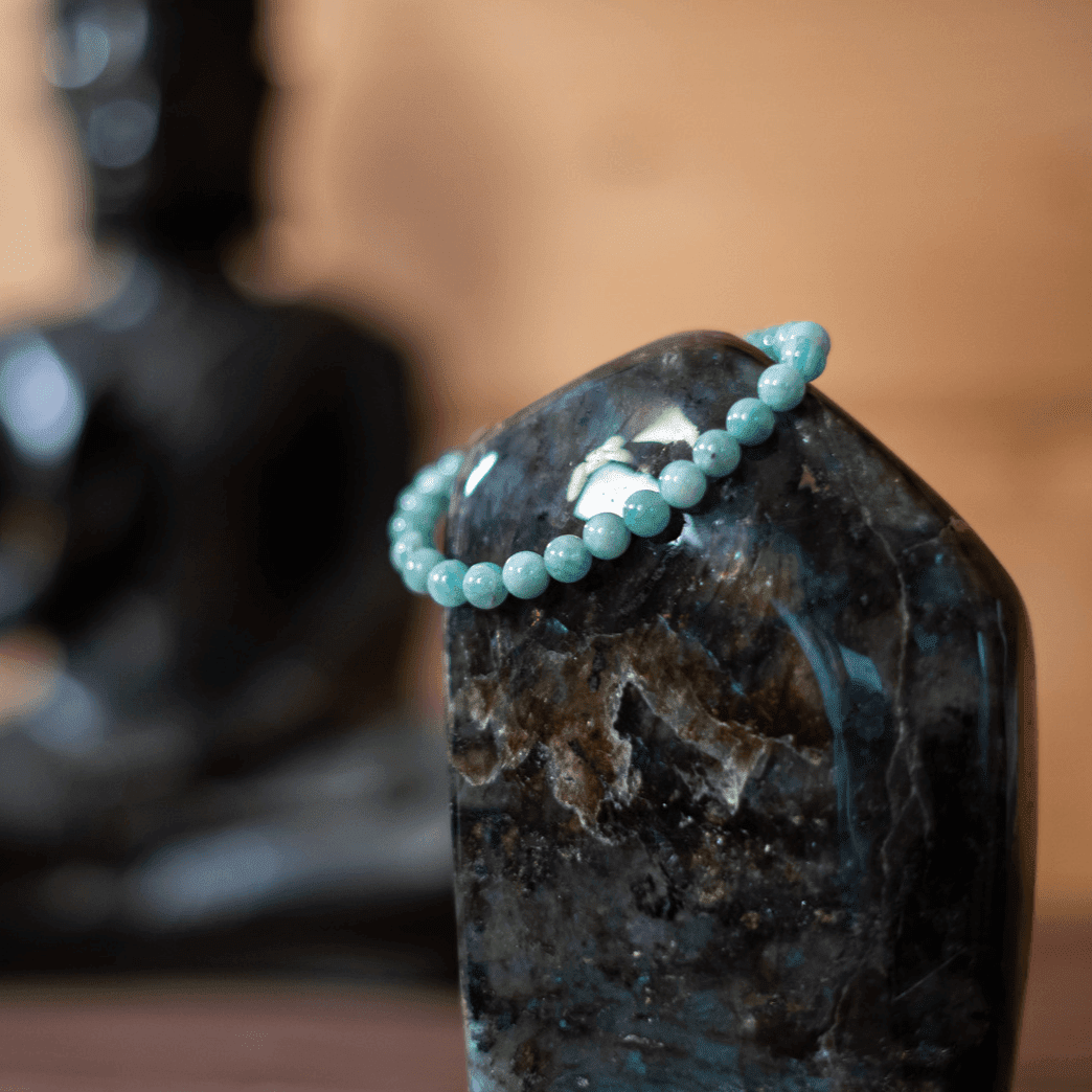 Bracelet Amazonite - Pierre naturelle de lithothérapie - Chantal Vereyen