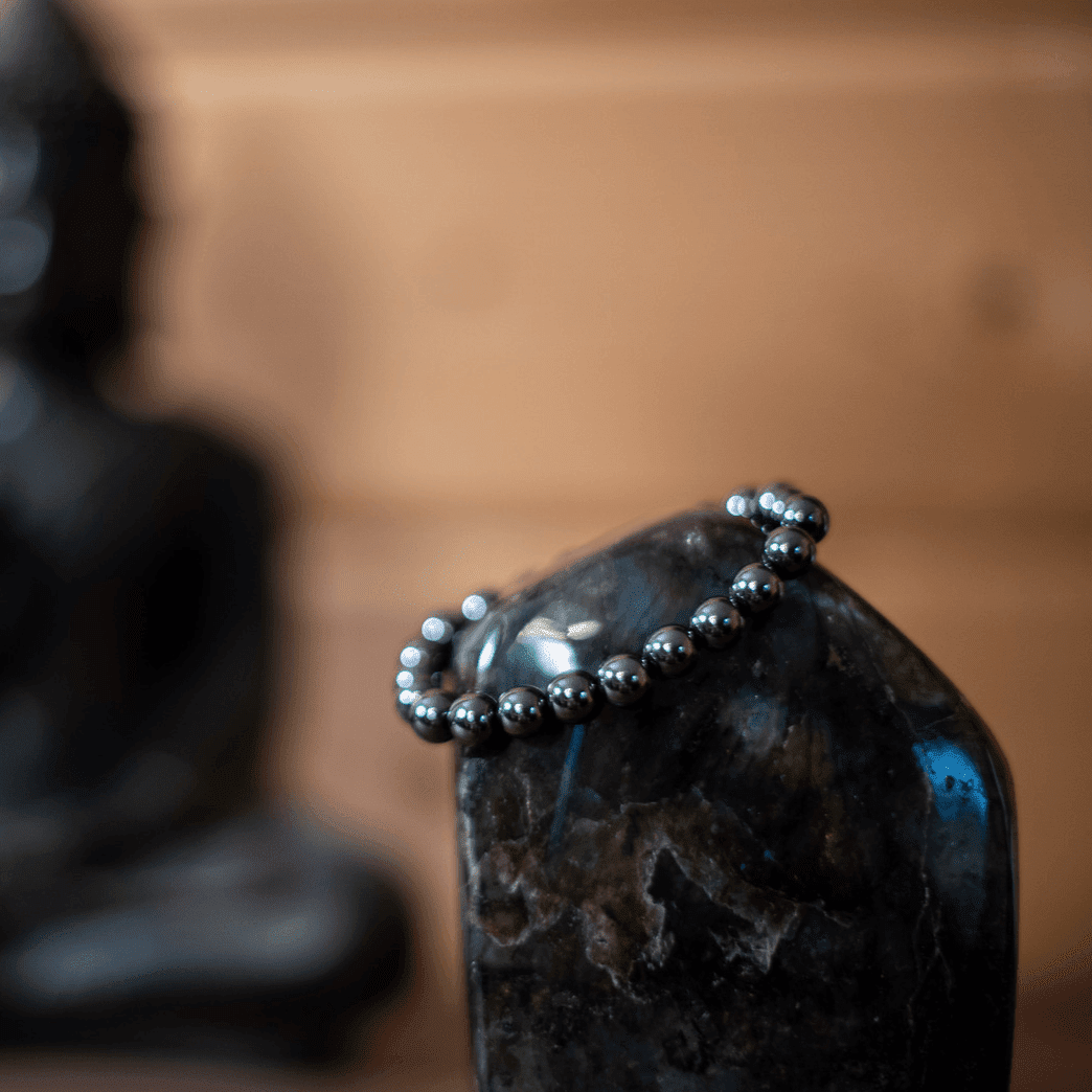 Bracelet Hématite - Pierre naturelle de lithothérapie - Chantal Vereyen