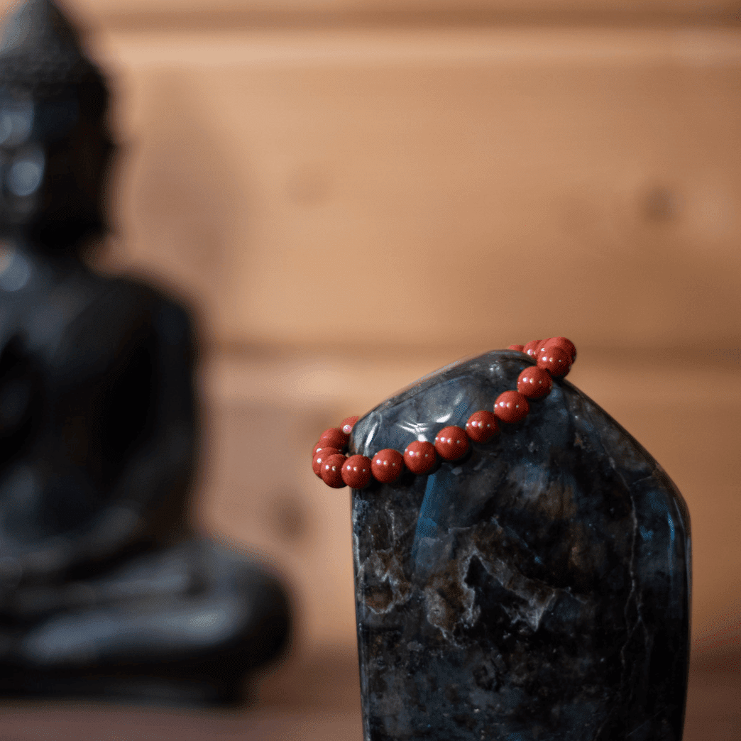 Bracelet Jaspe rouge - Pierre naturelle de lithothérapie - Chantal Vereyen