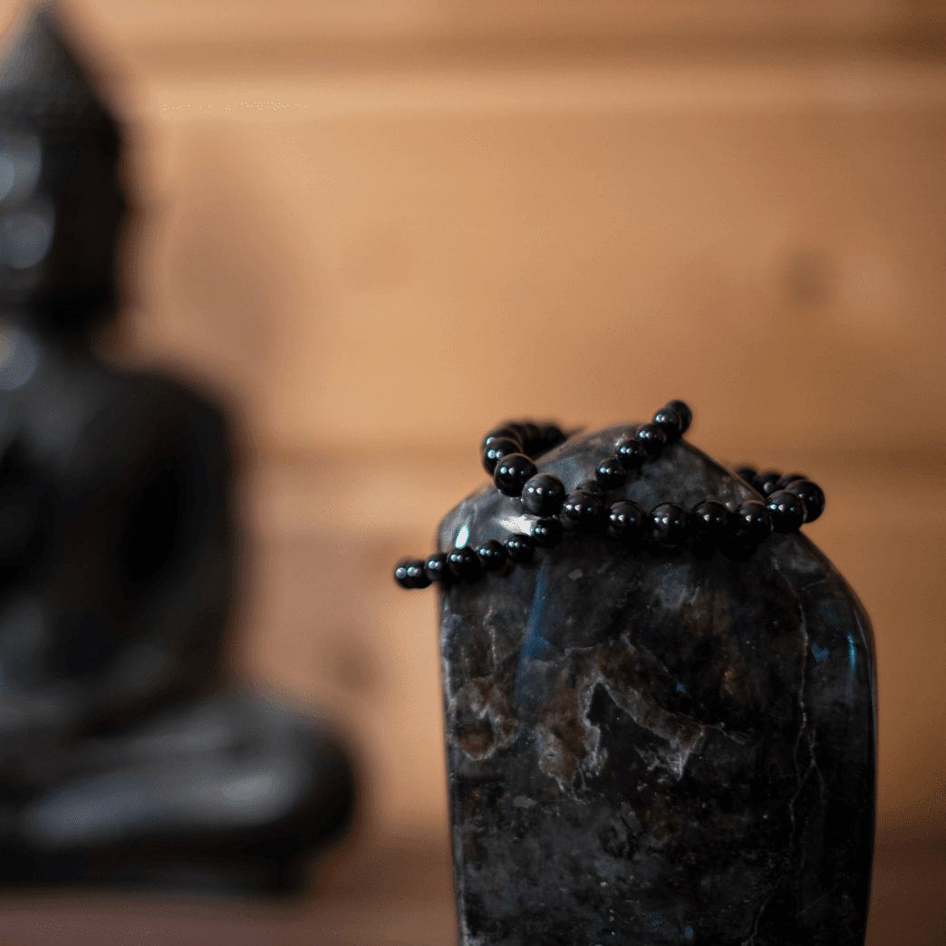 Bracelet Obsidienne noire - Pierre naturelle de lithothérapie - Chantal Vereyen