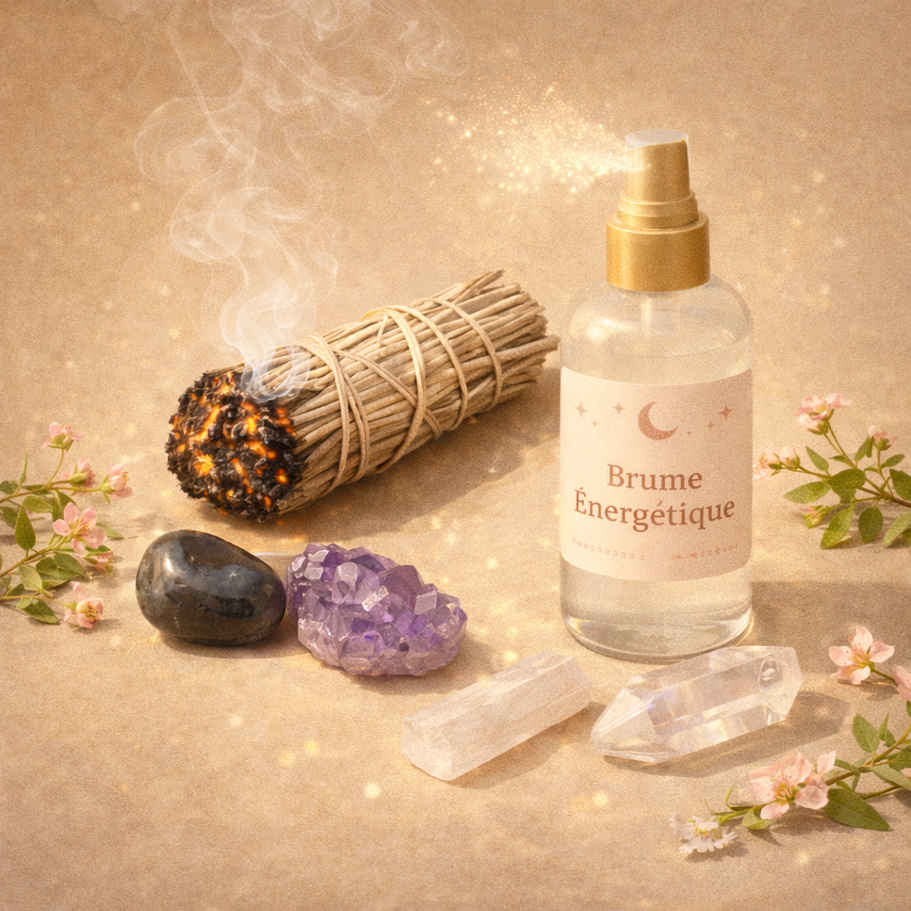 Associer encens, brume et pierres pour un nettoyage énergétique complet