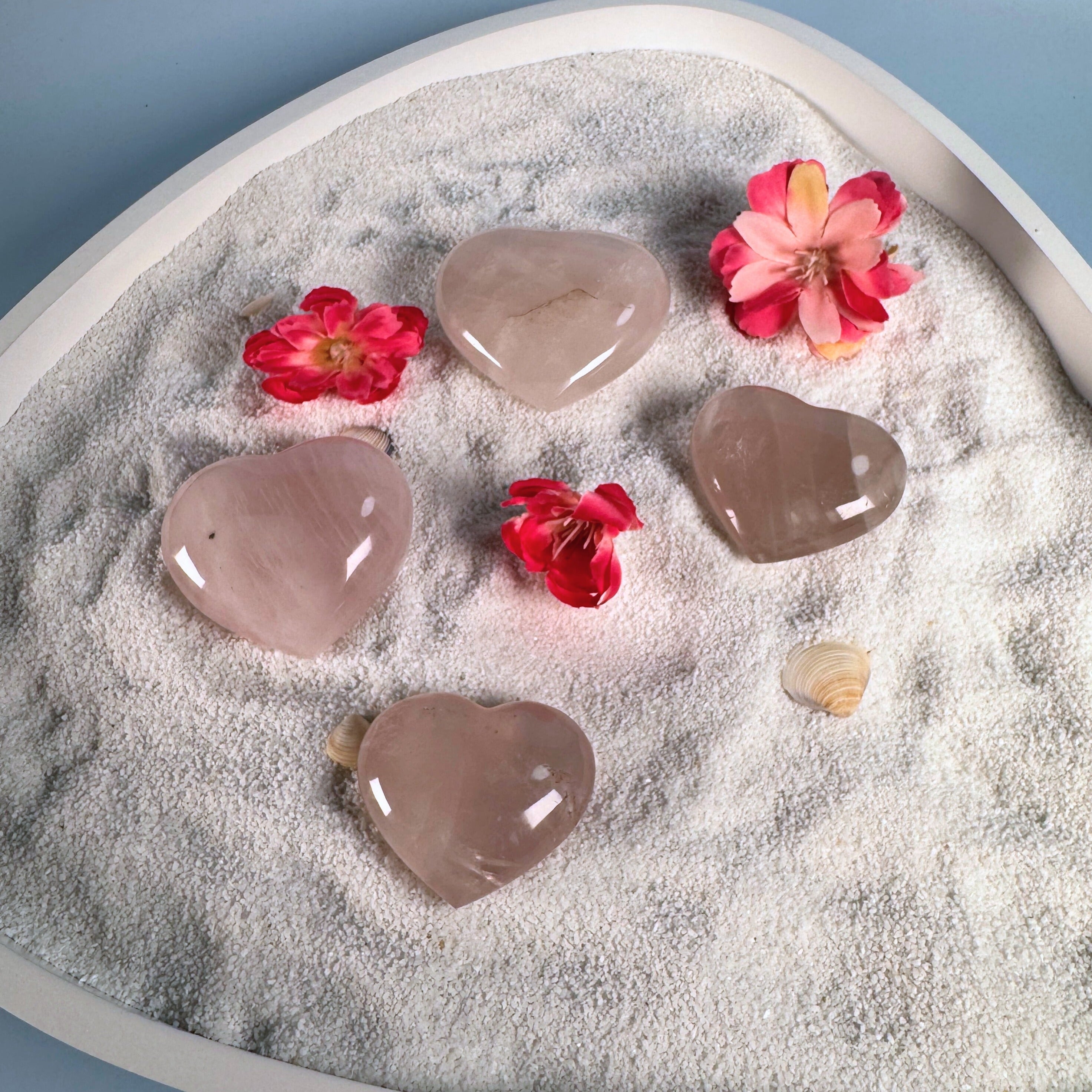 Galet coeur Quartz rose