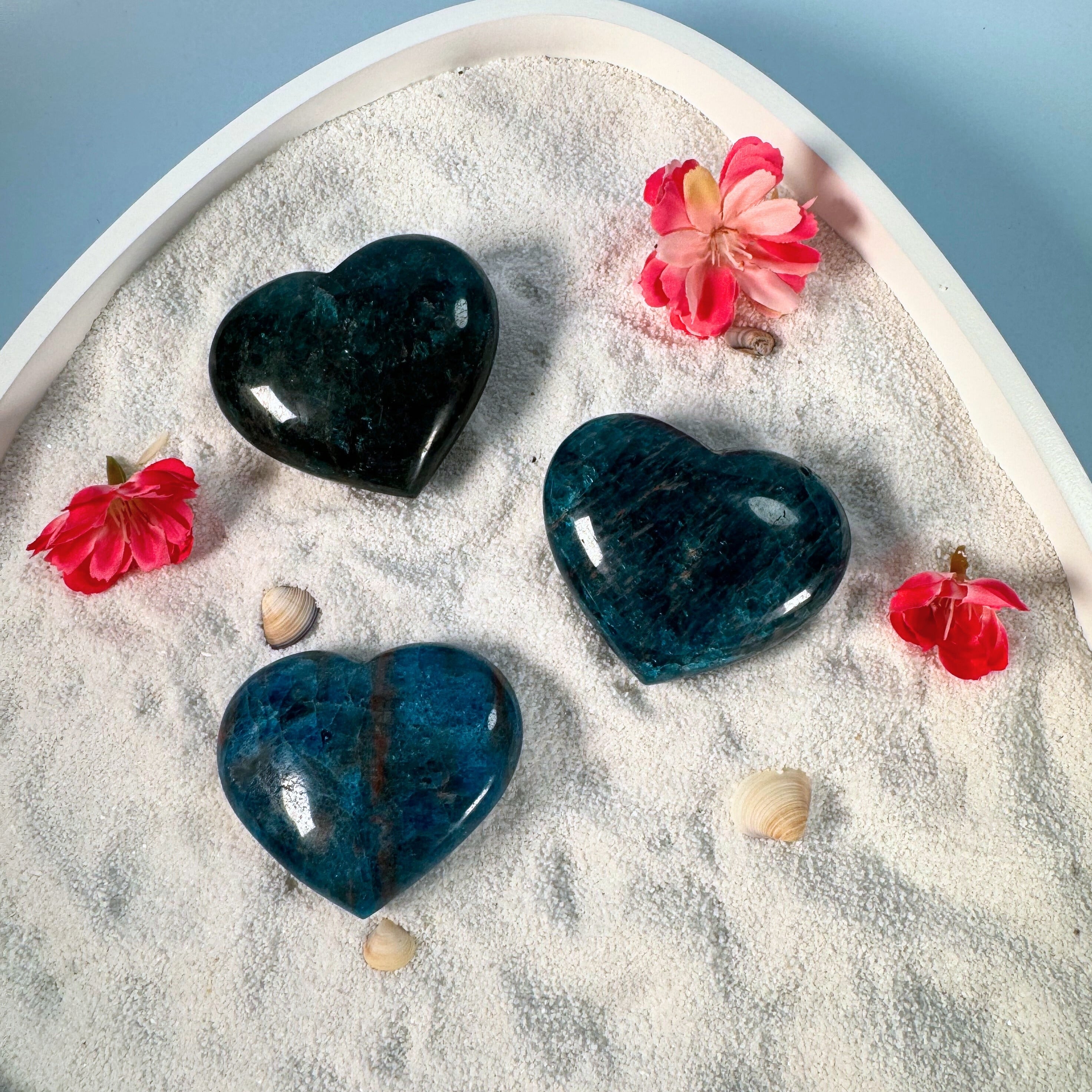 Galet coeur Apatite