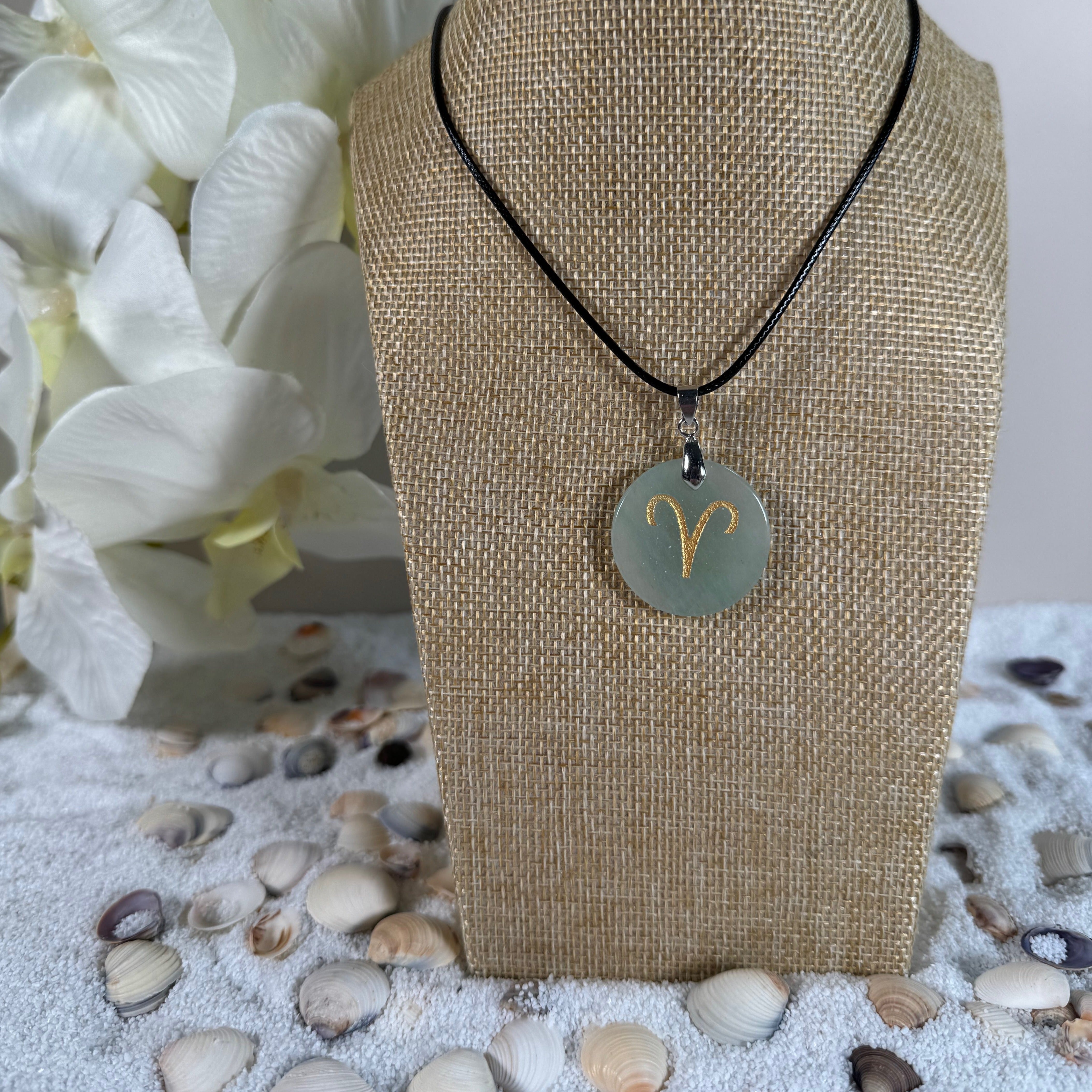Aries Necklace in Green Aventurine: balance and inner strength!