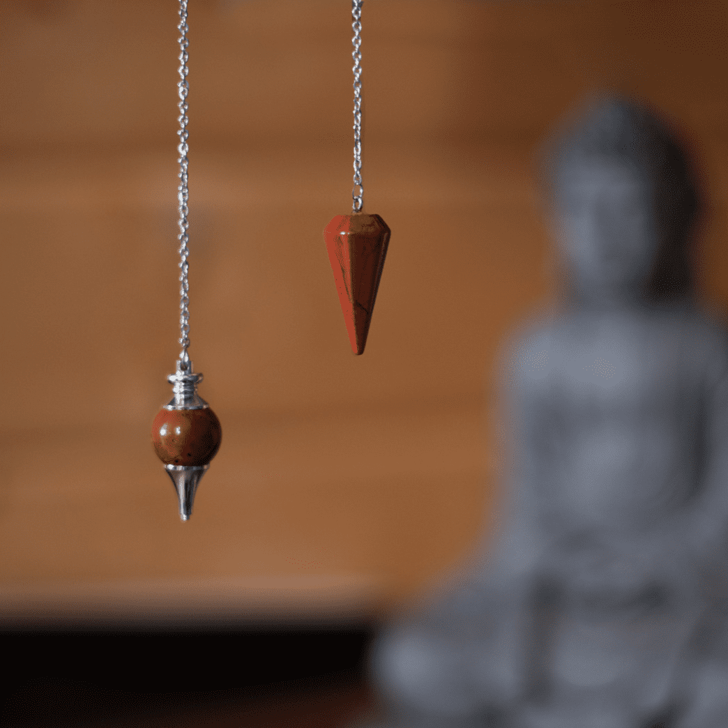 Pendule Jaspe rouge - Pierre naturelle de lithothérapie - Chantal Vereyen