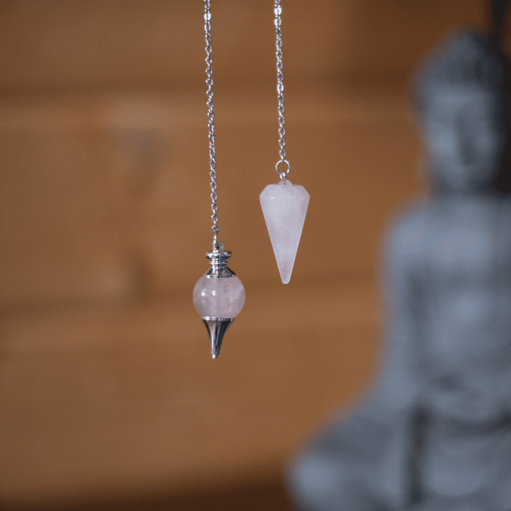 Pendule Quartz rose - Pierre naturelle de lithothérapie - Chantal Vereyen