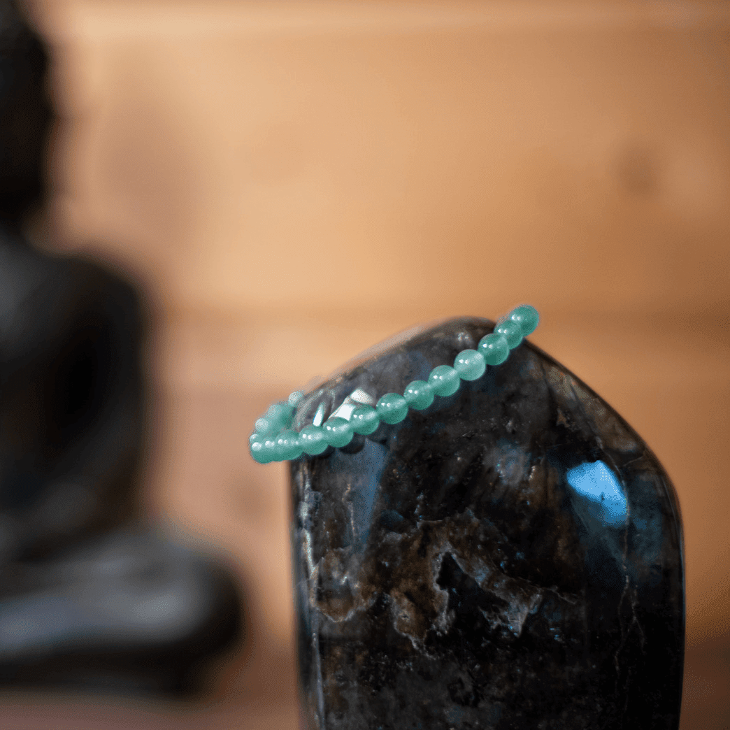 Bracelet Aventurine verte - Pierre naturelle de lithothérapie - Chantal Vereyen