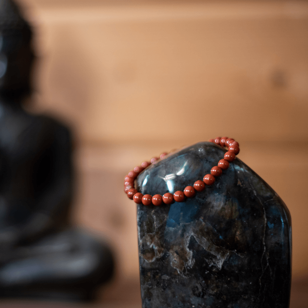 Bracelet Jaspe rouge - Pierre naturelle de lithothérapie - Chantal Vereyen